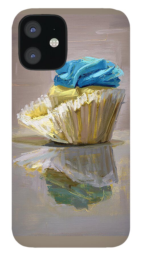 Cupcake iPhone 12 Case featuring the painting Untitled #374 by Chris N Rohrbach