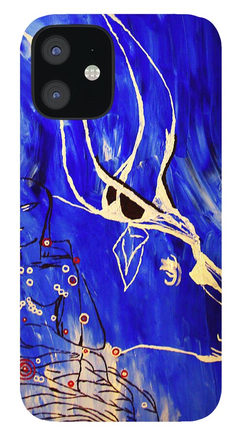 Jesus iPhone 12 Case featuring the painting Dinka Livelihood - South Sudan #5 by Gloria Ssali