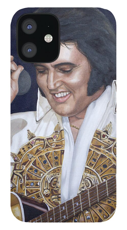 Elvis iPhone 12 Case featuring the painting 77 Sundial by Rob De Vries