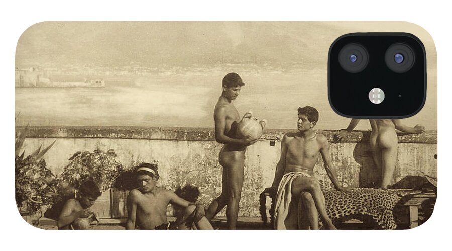 Gloeden iPhone 12 Case featuring the photograph A Classical Scene in Tierra del Fuego South America by Wilhelm von Gloeden