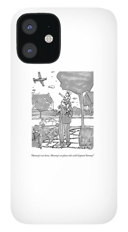 A Daughter Sits On Her Father's Shoulders iPhone 12 Case