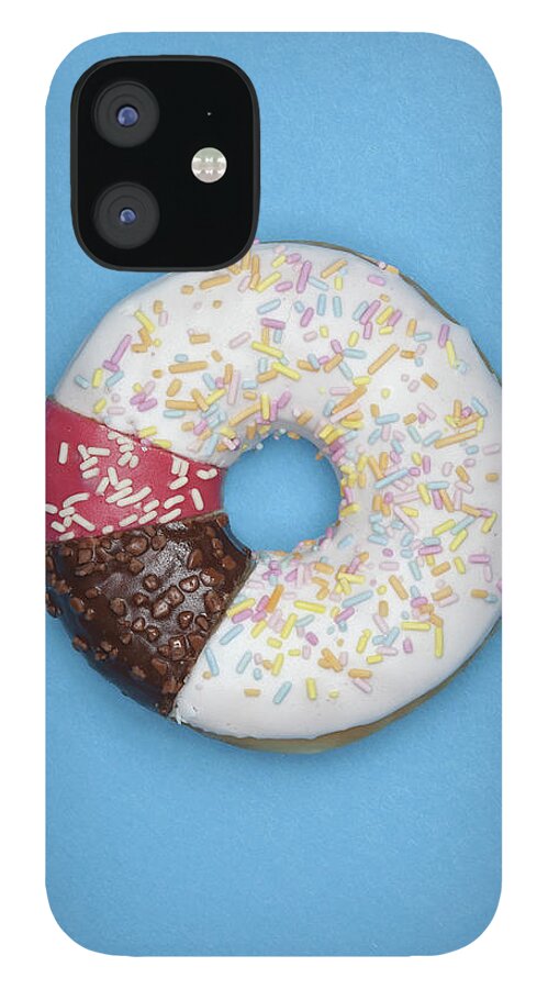 Unhealthy Eating iPhone 12 Case featuring the photograph A Donut Made From Different Pieces by Fstop Images - Larry Washburn