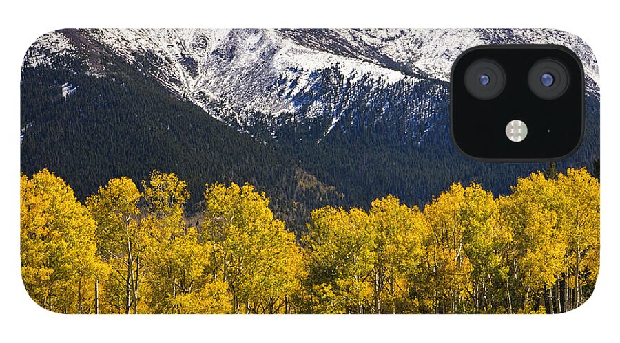 Fall Colors iPhone 12 Case featuring the photograph A Dusting of Snow on the Peaks by Saija Lehtonen