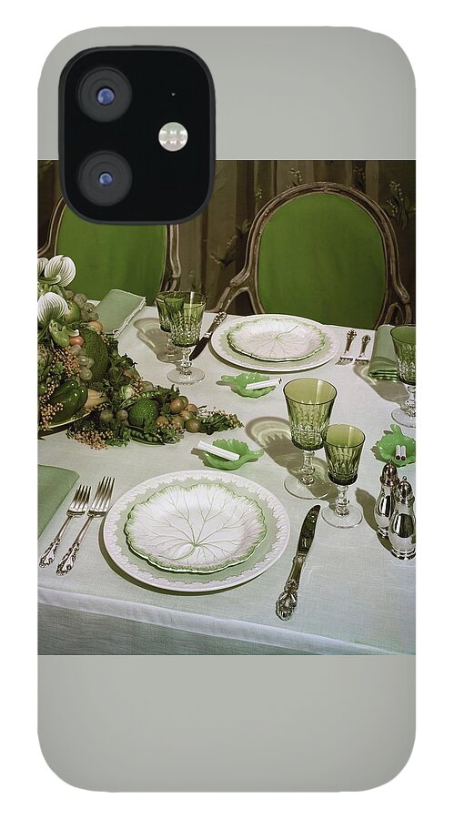 A Green Table Setting iPhone 12 Case
