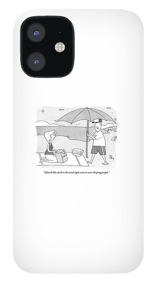 A Husband Returns To His Wife At The Beach Having iPhone 12 Case