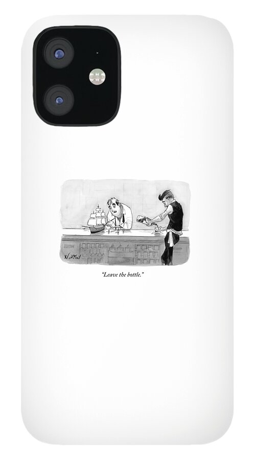 A Man At A Bar With A Model Sailboat Speaks iPhone 12 Case