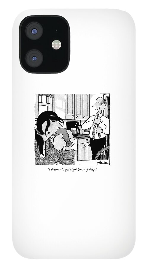A Man Is Standing In The Kitchen iPhone 12 Case