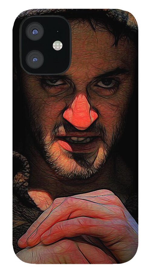 Fantasy iPhone 12 Case featuring the painting A Portrait Of An Evil Wizard by Jon Volden