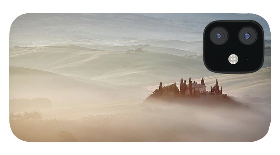Tranquility iPhone 12 Case featuring the photograph A Villa In The Mist by Paul Bruins Photography