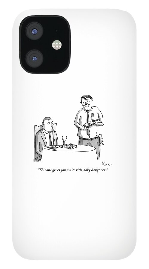 A Waiter Describes The Bottle Of Wine He Holds iPhone 12 Case