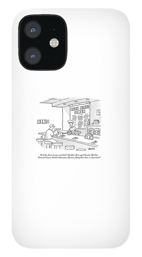A Waitress Takes A Man's Order In A Diner iPhone 12 Case