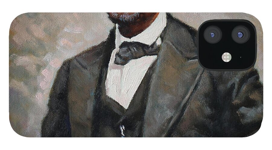 Abraham Lincoln iPhone 12 Case featuring the painting Abraham Lincoln by Ylli Haruni
