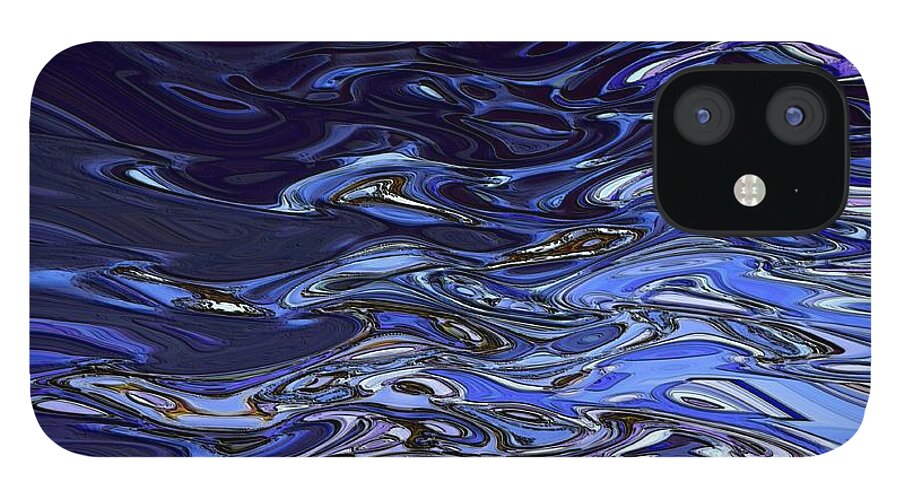 Abstract Art iPhone 12 Case featuring the photograph Abstract Reflections - Digital Art #2 by Robyn King