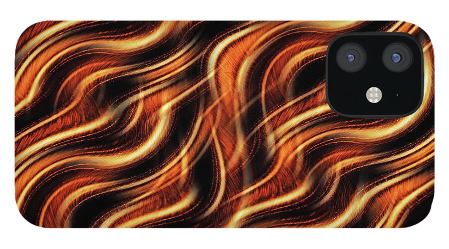 Black Background iPhone 12 Case featuring the photograph Abstract Stream by Martin Hardman