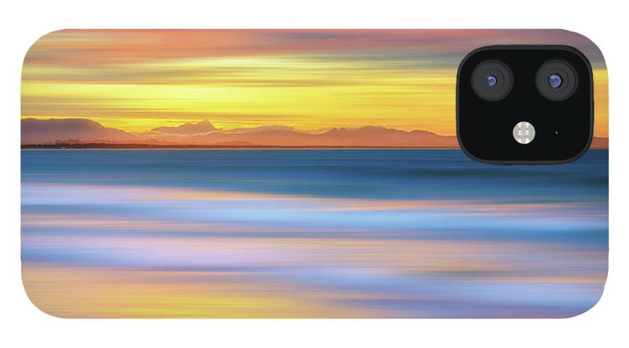 Tranquility iPhone 12 Case featuring the photograph Abstract Sunset by Andriislonchak