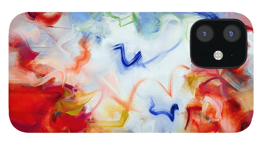 Abstractions iPhone 12 Case featuring the painting Aitherios II by Ritchard Rodriguez