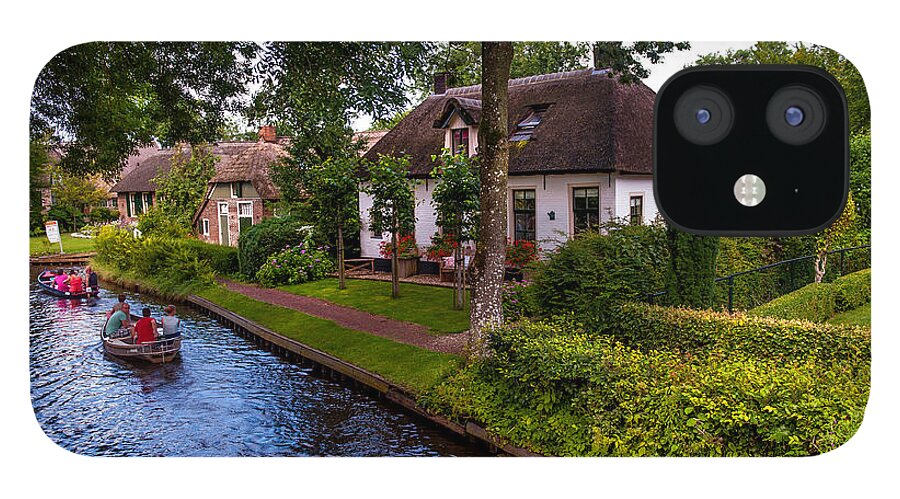 Jenny Rainbow Fine Art Photography iPhone 12 Case featuring the photograph Along the Canal. Giethoorn. Netherland by Jenny Rainbow