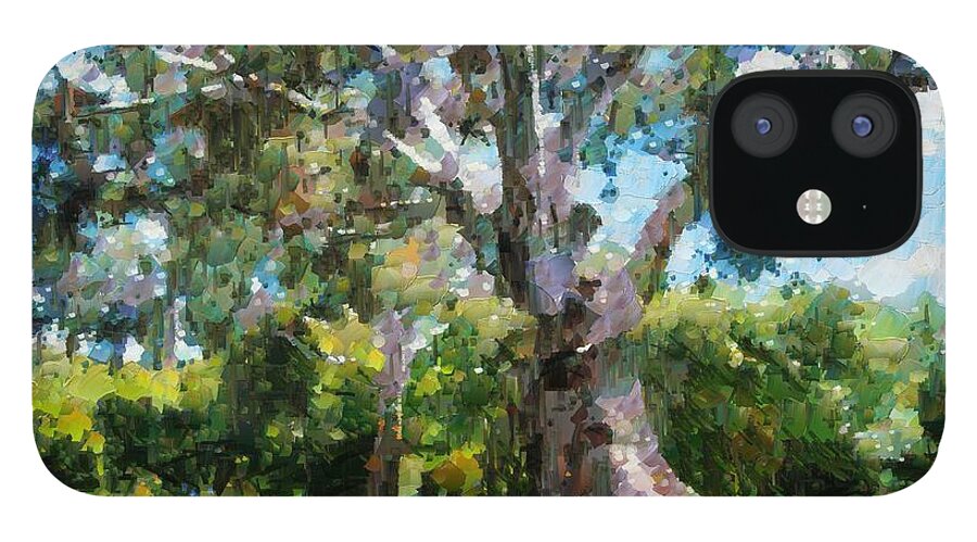 Garden iPhone 12 Case featuring the digital art Ancient gum tree by Fran Woods
