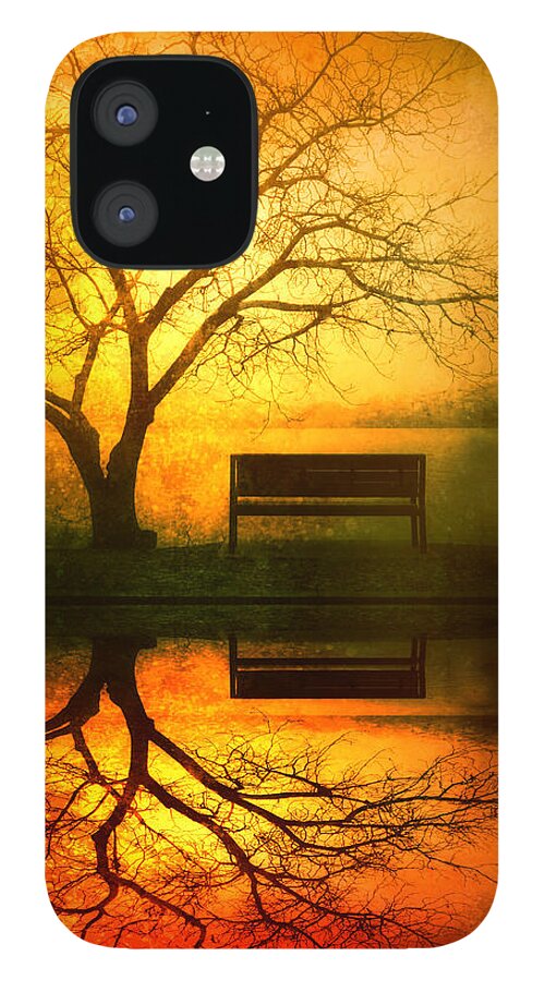 Bench iPhone 12 Case featuring the photograph And I Will Wait For You Until the Sun Goes Down by Tara Turner
