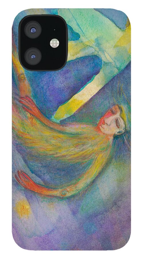 Peace iPhone 12 Case featuring the painting And it all lets go by Suzy Norris