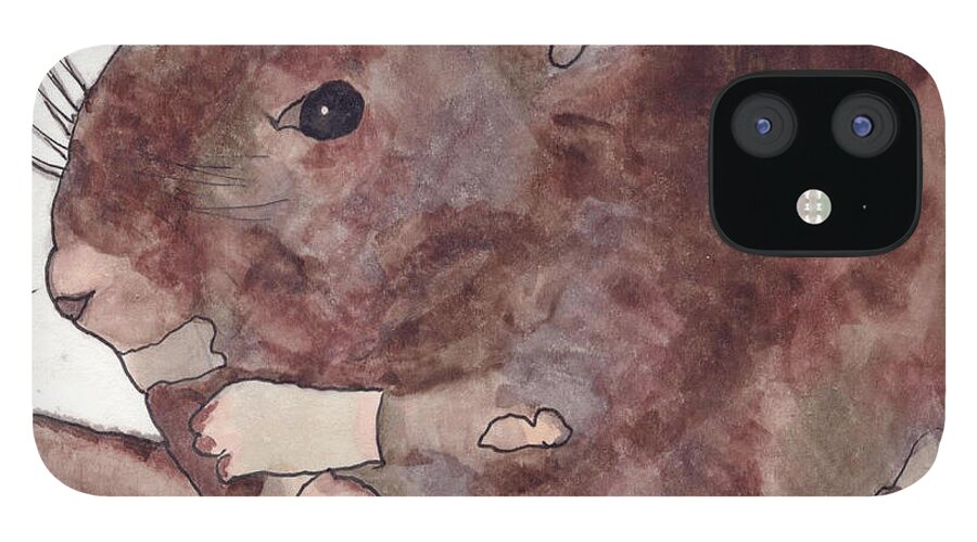 Rat iPhone 12 Case featuring the painting Annie's Taill by Dawn Boswell Burke