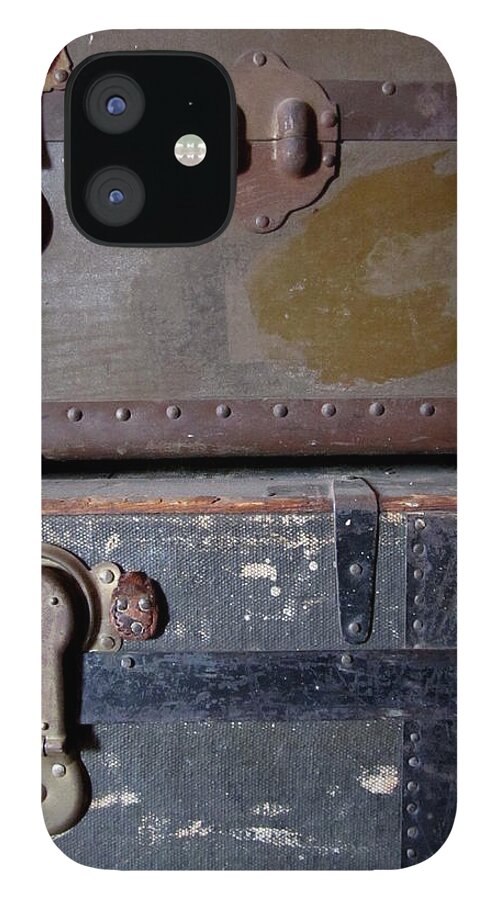 Vintage iPhone 12 Case featuring the photograph Antique Trunks 5 by Anita Burgermeister