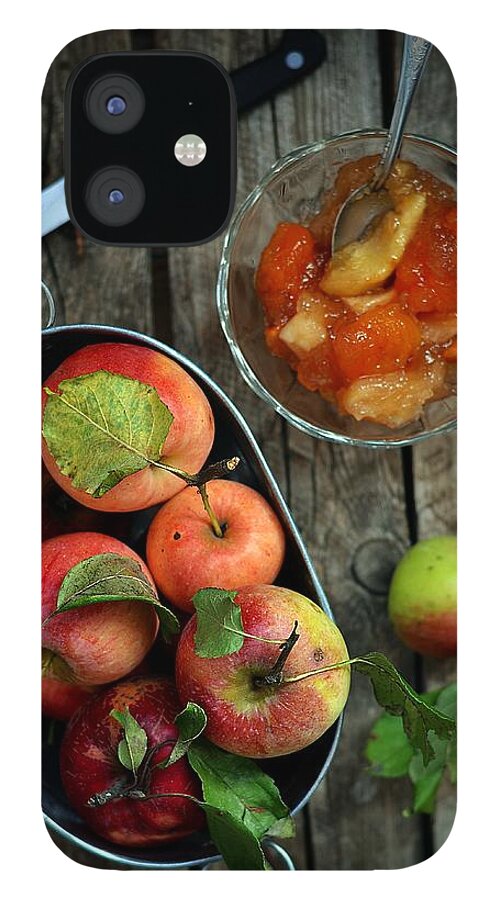 Spoon iPhone 12 Case featuring the photograph Apples Jam by Zoryana Ivchenko