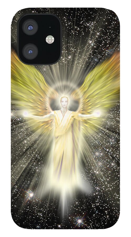 Endre iPhone 12 Case featuring the digital art Archangel Gabriel by Endre Balogh
