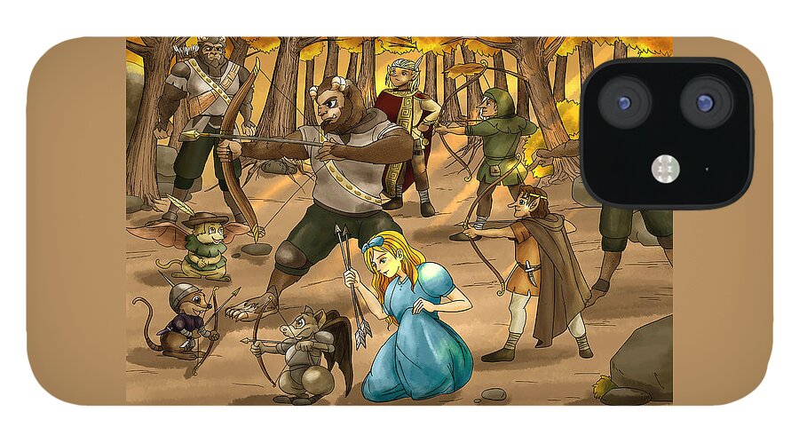 Wurtherington iPhone 12 Case featuring the painting Archery in Oxboar by Reynold Jay