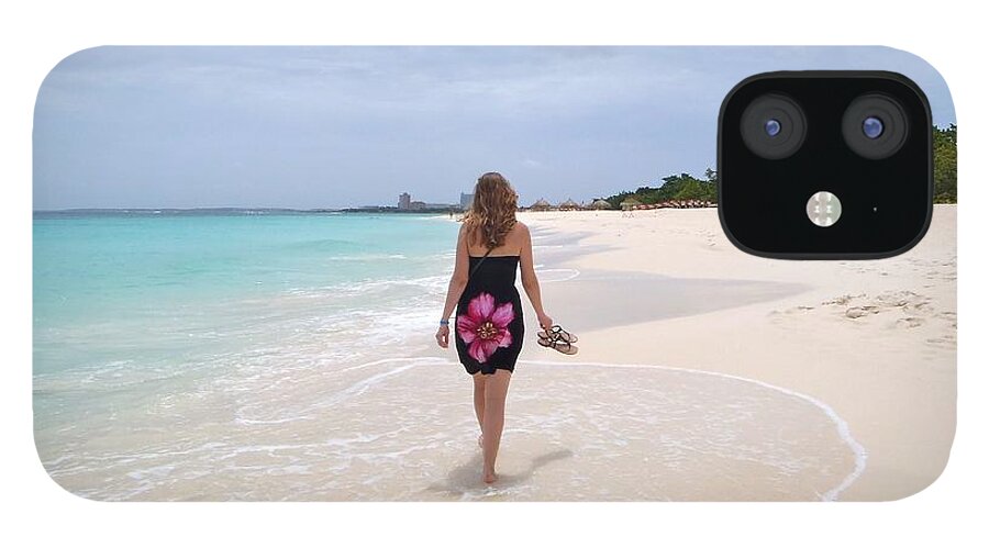 Aruba iPhone 12 Case featuring the photograph Aruba Beach Girl by Curtis Krusie