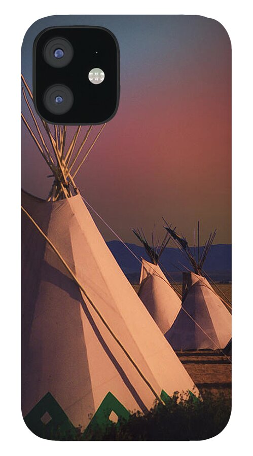 Teepee iPhone 12 Case featuring the photograph At the Encampment by Kae Cheatham