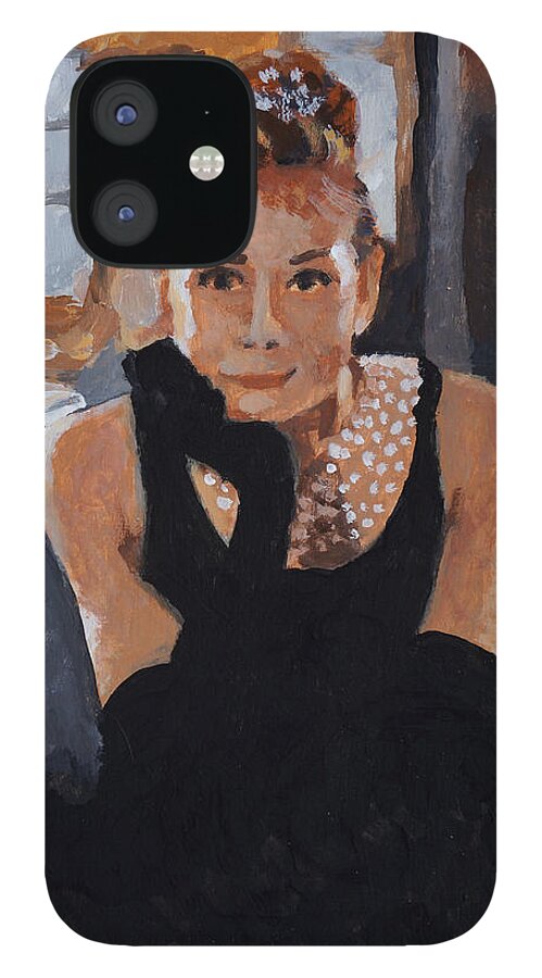 Audrey iPhone 12 Case featuring the painting Audrey by Robert Bissett