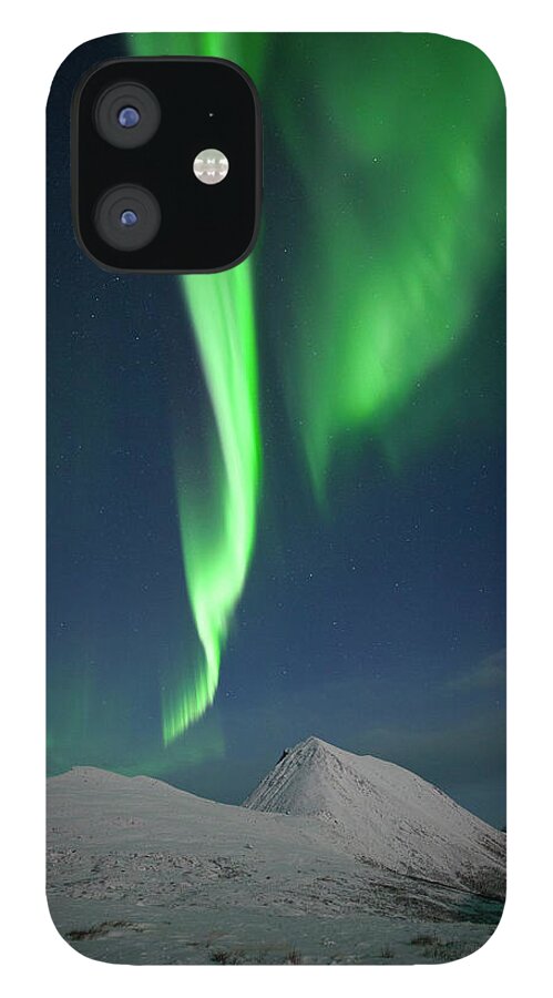 Extreme Terrain iPhone 12 Case featuring the photograph Aurora Borealis by Antonyspencer
