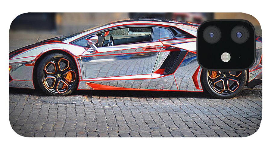 Motorshow iPhone 12 Case featuring the photograph Automobili Lamborghini by Gary Keesler