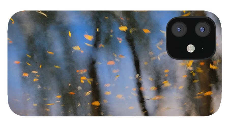 Abstracts iPhone 12 Case featuring the photograph Autumn Daze - Abstract Reflection by Steven Milner