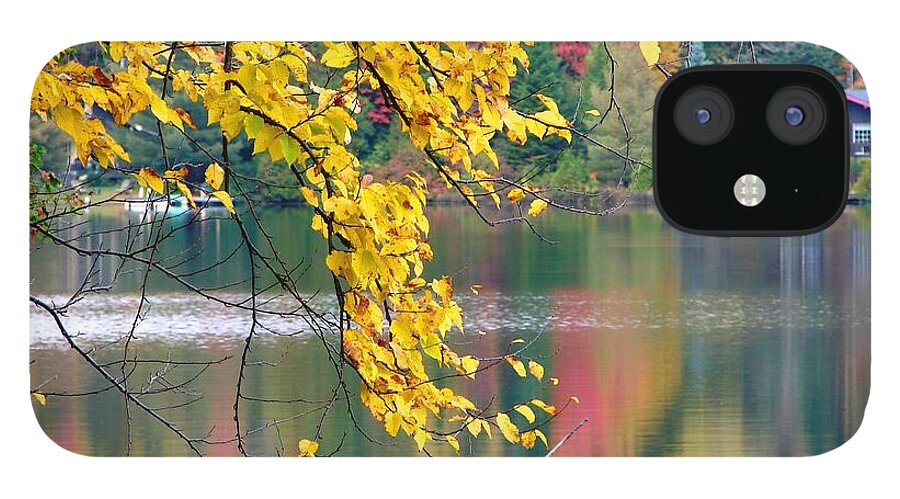 Autumn iPhone 12 Case featuring the photograph Autumn Reflection by Cristina Stefan