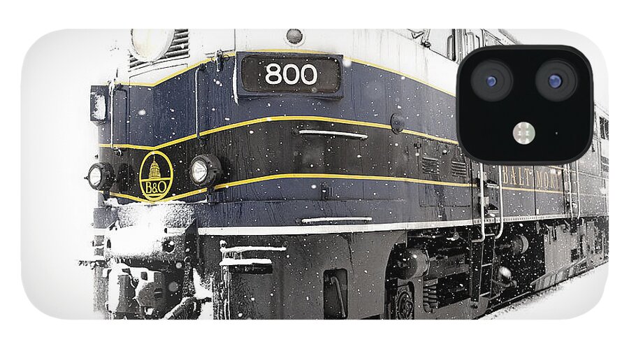 Train iPhone 12 Case featuring the photograph B and O 800 by Deborah Penland