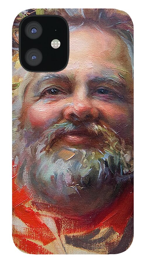 Saint Nicholas iPhone 12 Case featuring the painting Back in Town by Talya Johnson