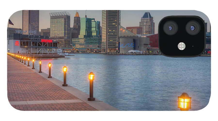 Clarence Holmes iPhone 12 Case featuring the photograph Baltimore Skyline at Twilight I by Clarence Holmes