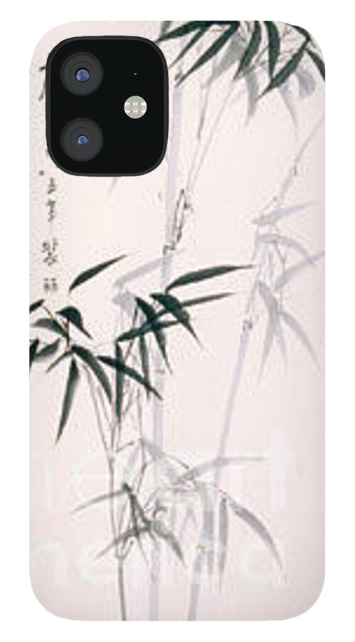 Bamboo iPhone 12 Case featuring the painting Bamboo by Fereshteh Stoecklein