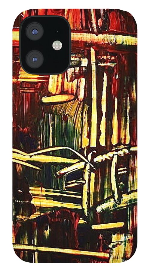 Bamboo iPhone 12 Case featuring the painting Bamboo by Janice Nabors Raiteri