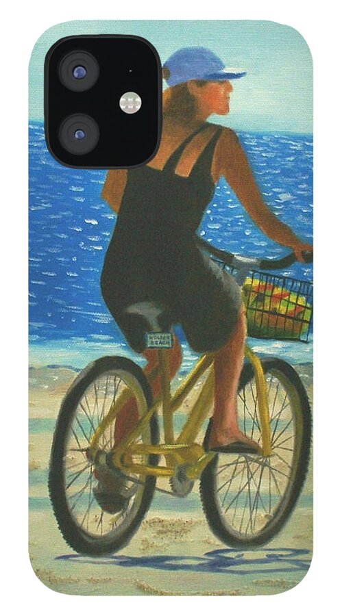 Beach iPhone 12 Case featuring the painting Beach Cruiser by Jill Ciccone Pike