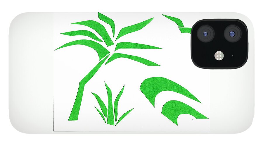 Beach iPhone 12 Case featuring the mixed media Beach by Delin Colon