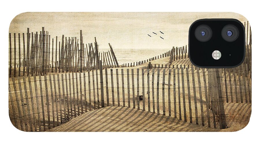 Beach iPhone 12 Case featuring the photograph Beach Shadows by Cathy Kovarik