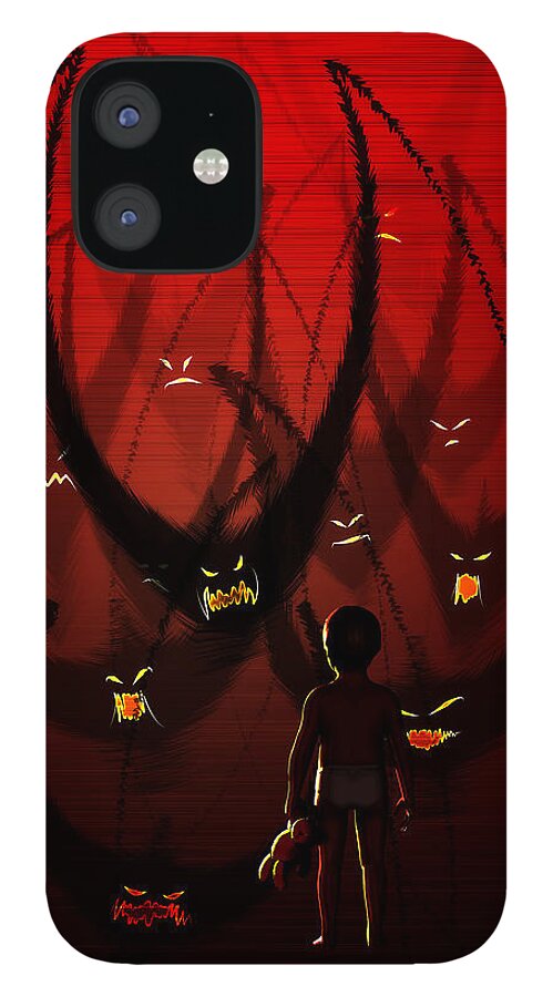 Boy iPhone 12 Case featuring the digital art Betes Noires by Matthew Lindley