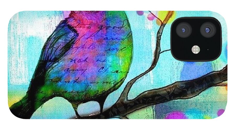 Digitalart iPhone 12 Case featuring the photograph #birdart #digitalart ... My Newest by Robin Mead
