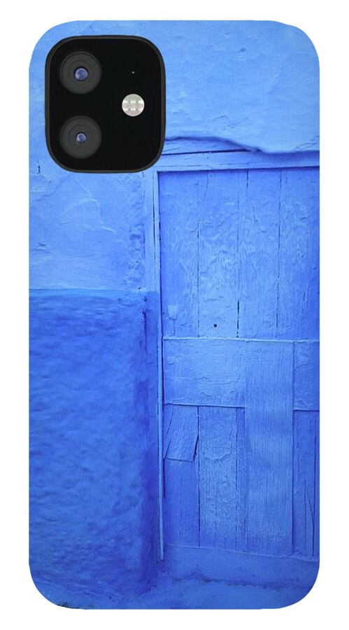 Door iPhone 12 Case featuring the photograph Blue Door In Chefchaouen by Nickydom