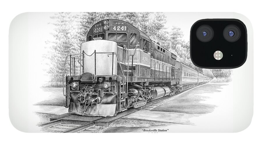 Cuyahoga Valley iPhone 12 Case featuring the drawing Brecksville Station - Cuyahoga Valley National Park by Kelli Swan