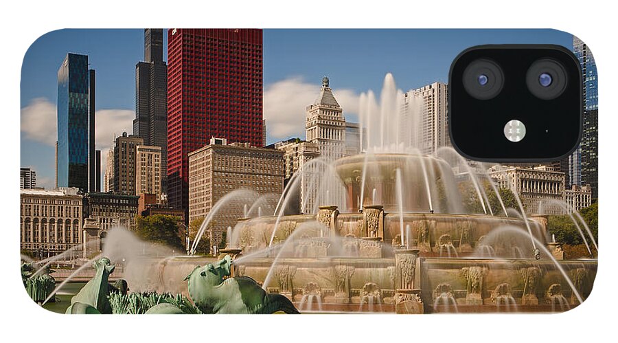 Orias iPhone 12 Case featuring the photograph Buckingham Fountain Chicago 73A7254 by David Orias