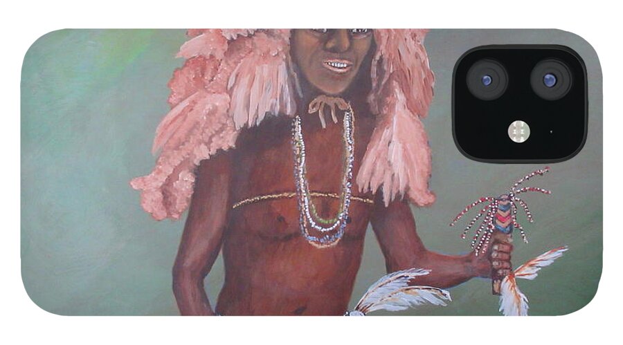 Buffalo iPhone 12 Case featuring the painting Buffalo Dancer by Ashley Goforth